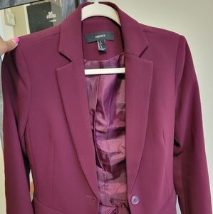 Forever 21 burgundy blazer